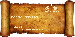 Bocsa Maxima névjegykártya